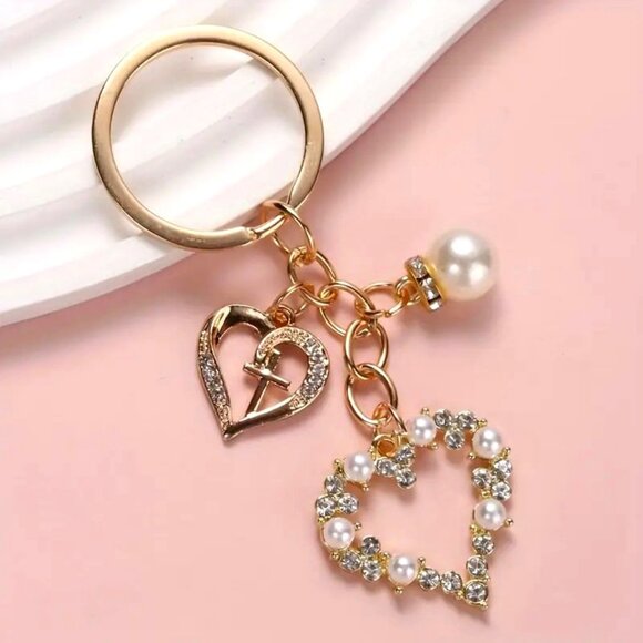 Double Heart Key Chain - Picture 2 of 2